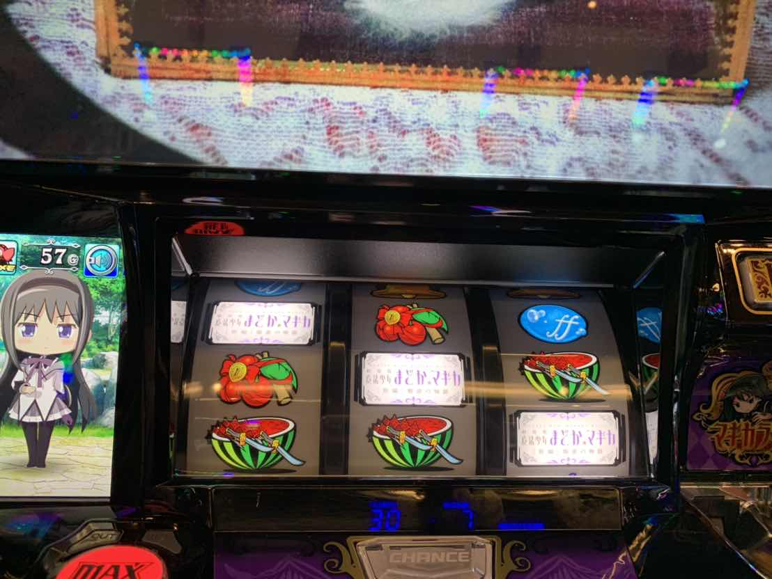 まどマギ3 叛逆 激熱のダークオーブ発光 通常時に中段チェリーが2度も降臨 最後は5 6っぽい 北斗天昇 を後ヅモ おいらっくすのパチスロ収益化計画